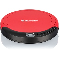 Roadstar PCD-435CD tragbarer CD-Player inkl. Ohrhörer rot