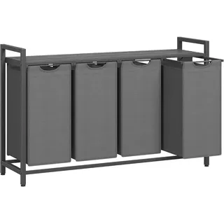 Mid.you Wäschekorb , Grau , Metall, Holzwerkstoff , 116x72x33 cm , Haushalt & Kleinelektro, Wäschepflege, Wäschekörbe & Wäschetonnen