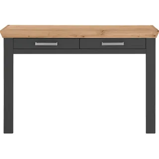 Set One by Musterring Schminktisch 1 Stk. tlg. mit zwei Schubkästen, Landhausstil, Metallgriff, B 123 x H 80 x T 40cm, grau
