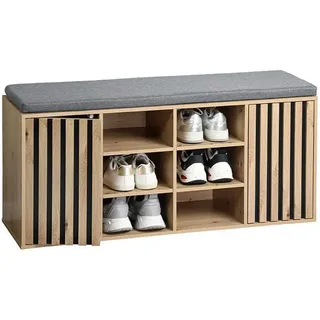 KESPER Schuhschrank 103 x 48 x 30,5 cm Grau / Sonoma Eiche Optik