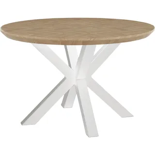 Jockenhöfer Gruppe »Oakland« rund, 120cm ø, Parkettoptik., Metalluntergestell