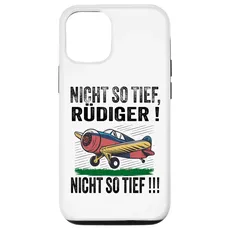 Hülle für iPhone 12/12 Pro Nicht so Tief Rüdiger! Modellflugzeug Deutsches Meme Weißes