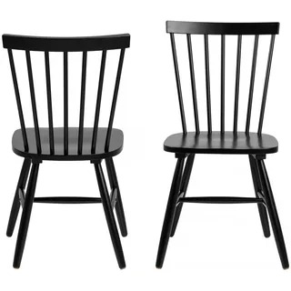 Actona Esszimmerstuhl Riano Birke massiv schwarz 2er Set