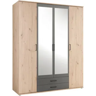 Pol-Power Drehtürenschrank 159 x 197 x 54 cm Mehrfarbig