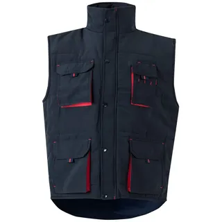 Velilla 205902; zweifarbige Steppweste mit mehreren Taschen; Marineblau und Rot; Größe M