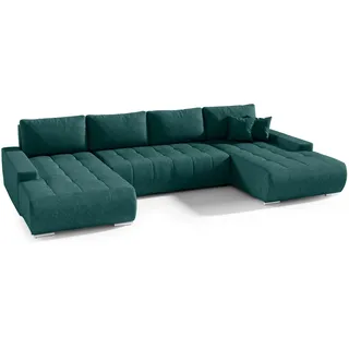 FEDVE Ecksofa Big Sofa Eckcouch mit Schlaffunktion DHAKA U Form Couch Sofagarnitur - Grün