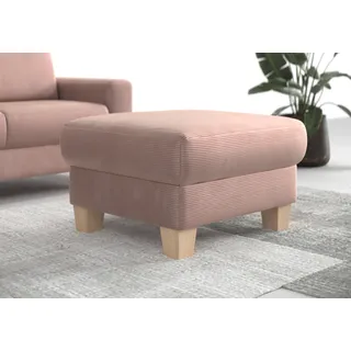 Home Affaire Polsterhocker »Summer« inkl. Stauraum, Cord-Bezug rosa