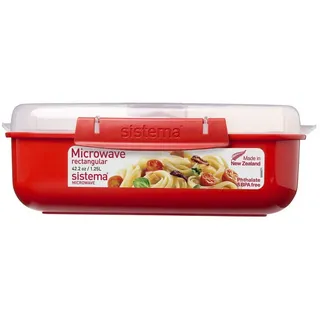 sistema® Mikrowellendose rechteckig rot 1,25 l