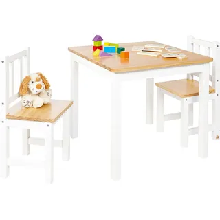 Pinolino Kindersitzgruppe Fenna 3-teilig Kiefer massiv weiß lackiert
