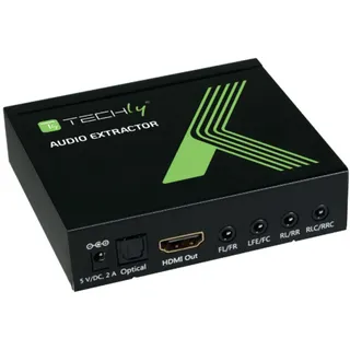 TECHLY HDMI Audio-Extractor LPCM 7,1, 4K, UHD, 3D