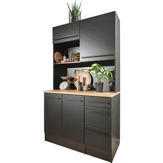 BASIC by Balculina Buffet Jazz 120 x 60 x 211 cm Schwarz/Lancelot Eichefarben