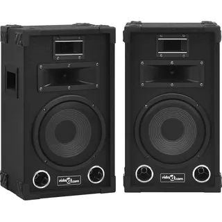 vidaXL Professionelle HiFi-/Bühnen-Lautsprecher Passiv 2 Stk. 800 W - Schwarz
