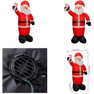 Weihnachtsmann aufblasbar 120 cm - Festtagsdekoration - Festtagsdekoration - Nikolaus - LED Licht Weihnachtsmann