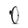 ME Ring Sterlingsilber mit schwarzem Kristall und schwarzer Emaille