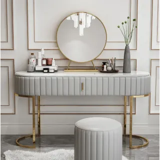 Konsolen Tisch Schminktisch Schmink Tische Konsole Schlaf Zimmer Sideboard Neu - Weiß, Gold