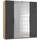 Drehtürenschrank Level by fresh to go 200 x 216 x 58 cm Grau