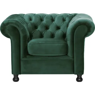 Home affaire Sessel »Chesterfield Home« mit edler Knopfheftung und typischen Armlehnen, grün