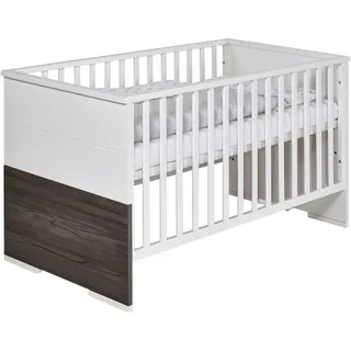 Schardt Kombi-Kinderbett 70x140 cm Maxx Fleetwood - Maße: 145 cm x 77 cm x 83 cm - Farbe: Weiß/Braun, 04 863 32 02 - Weiß, Braun