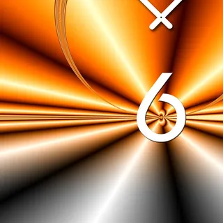 Wanduhr XXL 3D Optik Dixtime abstrakt orange grau 50x70 cm leises Uhrwerk GR-012 - Orange