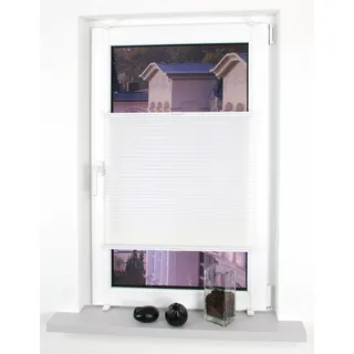 Klemmfix Plissee verspannt 45 x 150 cm weiß