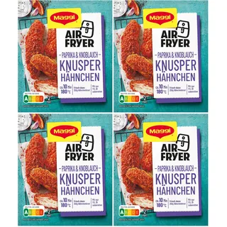 MAGGI Airfryer Knusper Hähnchen - Paprika & Knoblauch, 4er Pack (1 x 39g)
