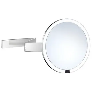 Smedbo Schminkspiegel , Chromfarben , Glas , rund , 20x12.7x34 cm , feuchtraumgeeignet , Spiegel, Schminkspiegel