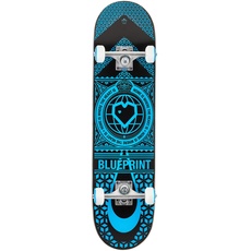 Centrano Unisex – Erwachsene Blueprint Home Heart Skateboard Komplettboard, Mehrfarbig, 7.75"