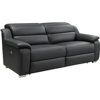 Relaxsofa elektrisch 3-Sitzer - Leder - Schwarz - ARENA III