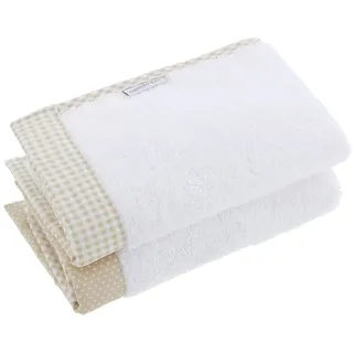 Cambrass - Set 2 Kapuzenhandtücher Vichy10 Beige 25x35x1 cm