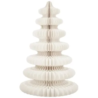 Mica Decorations Papier Weihnachtsbaum - Paper Christmas Tree - H152 x Ø104 cm - Künstlicher Tannenbaum - FSC 100% - Weiß