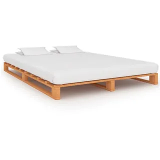 vidaXL Palettenbett 200 x 200 cm Braun