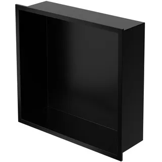 luxebath Duschnische Schwarz 30/30 cm , Metall , 32x10x32 cm , Badezimmer, Baden & Duschen, Duschregale & Duschablagen
