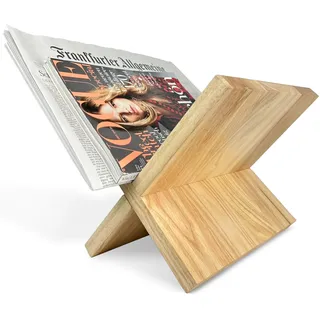 Zeitungsständer modern aus Massivholz | Zeitschriftensammler | Zeitschriftenhalter | Zeitungsständer Holz | Magazinhalter & Zeitungskorb | Zeitschriften Aufbewahrung (Natur)
