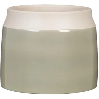 Blumentopf , Salbeigrün , Keramik , 21x21x17 cm , Dekoration, Blumen & Blumentöpfe, Übertöpfe