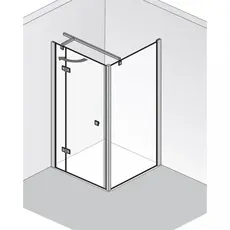 HSK Atelier Seitenwand für Drehtür 1790080, 80cm, Duschkabinen: Chromoptik: ESG klar mit Edelglas