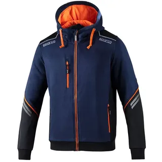 Sparco Ndis Sweatshirt Mit Durchgehendem Reißverschluss - Blue / Orange - S