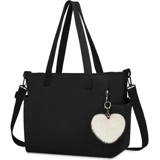 Damen Kord Handtasche Tote Bag Schultertaschen Shopper Beuteltasche