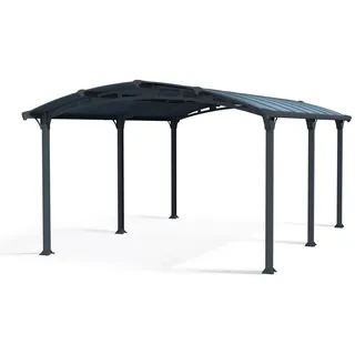 CANOPIA Einzel-Carport Arcadia 5000 3,62 x 5,02 m grau inkl. Regenrinne