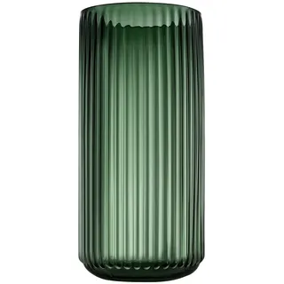 Dinyeo Große zylinderförmige Blumenvase aus grünem Glas für Bauernhaus, Esstisch, Tafelaufsätze, Dekoration