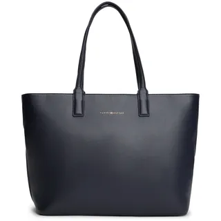 Tommy Hilfiger Tragetasche »TH LOGOTAPE TOTE«, Damen Henkeltasche, Schultertasche mit doppeltem Tragegriff, blau
