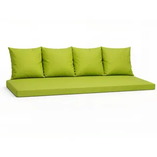 Setgarden Mix-Techno Gartenkissen Für Polyrattan Möbel 180×60×50 cm – Kissen Für 3 Sitzer Gartensofa 1tlg Lemon