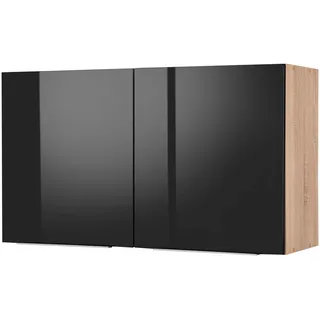 kochstation Hängeschrank KS-Brindisi 100 x 34 x 57 cm Schwarz