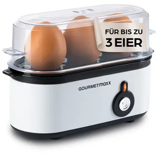 GOURMETmaxx Eierkocher 3 Eier + Eipicker Weiß