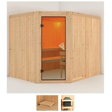 Bild Sauna »Marit«, (Set), ohne Ofen beige