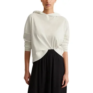 Marc O'Polo Denim Damen Hoodie mit Stretch-Anteil Relaxed Fit, Weiß (Silky White), L