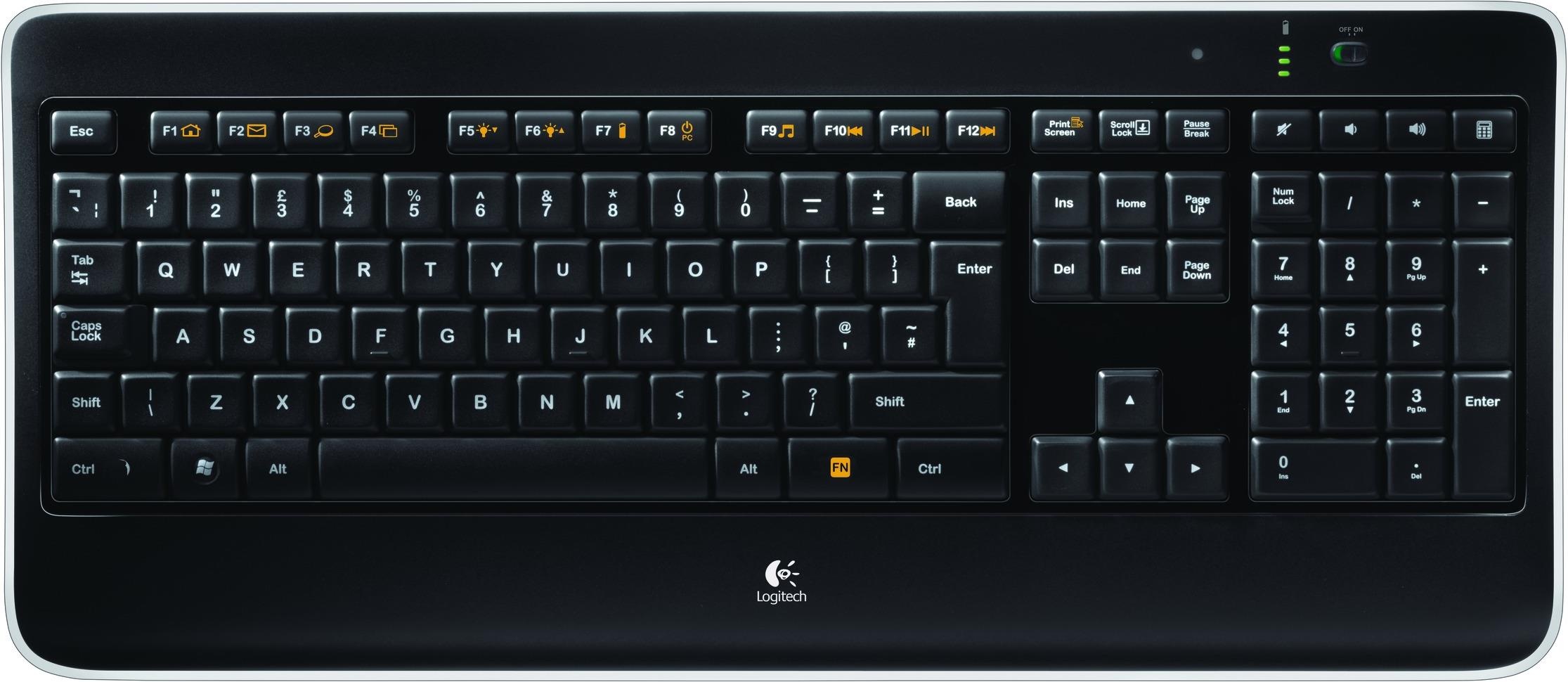 Bild von K800 Wireless Illuminated Keyboard DE