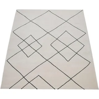 Paco Home Haral 785 Kurzflorteppich 120 x 170 cm Weiß