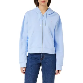 Tommy Hilfiger Damen Hoodie mit Reißverschluss 1985 Terry Zipper, Blau (Vessel Blue), L