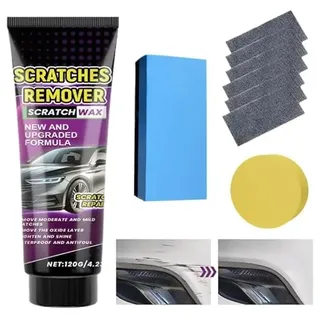 Autolack Reparatur Polieren Paste Kratzer Entferner Auto,Autopolitur Kratzer Entfernen,Car Scratch Removal Kit Geeignet für Verschiedene Autooberflächen Mit 6 Nanotüchern und 2 Schwämmen