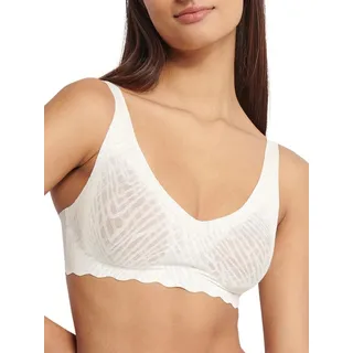 SLOGGI Damen Sloggi Zero Feel Bliss Soft Bra, Silk White, L Große Größen